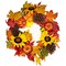 Haute Decor 24 Inch Fall Sunflower Artificial Wreath with Grapevine Base, Real Pinecones, Faux Berries and Pumpkins, Autumn, Fall, Halloween Door or Wall Decoration